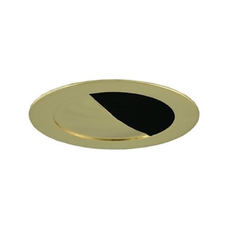 Jesco Aperture Low Voltage Trim 3 in. Black Finish With Polished Brass Trim TM304BKPB